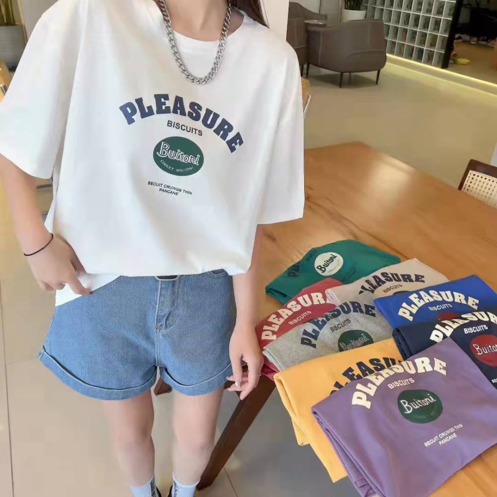 几块钱的短袖供货厂家河北邢台南宫女装短袖衫厂家时装夏季短袖T恤批发商