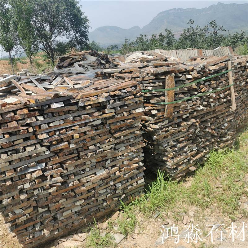 赞皇 板岩碎拼生产厂家 湖北来凤园林碎石铺地