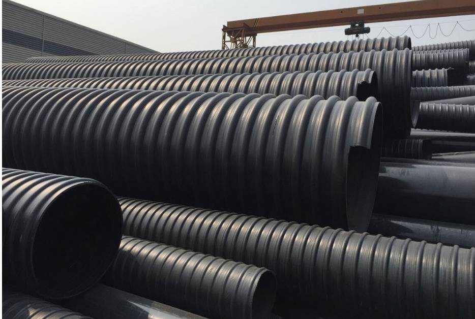 云南省红河州河口县HDPE钢带增强波纹管-HDPE缠绕波纹管-钢带缠绕管