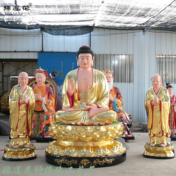 七尊药师如来佛像 药师佛塑像厂家 药师三尊雕塑 药师佛图片高清