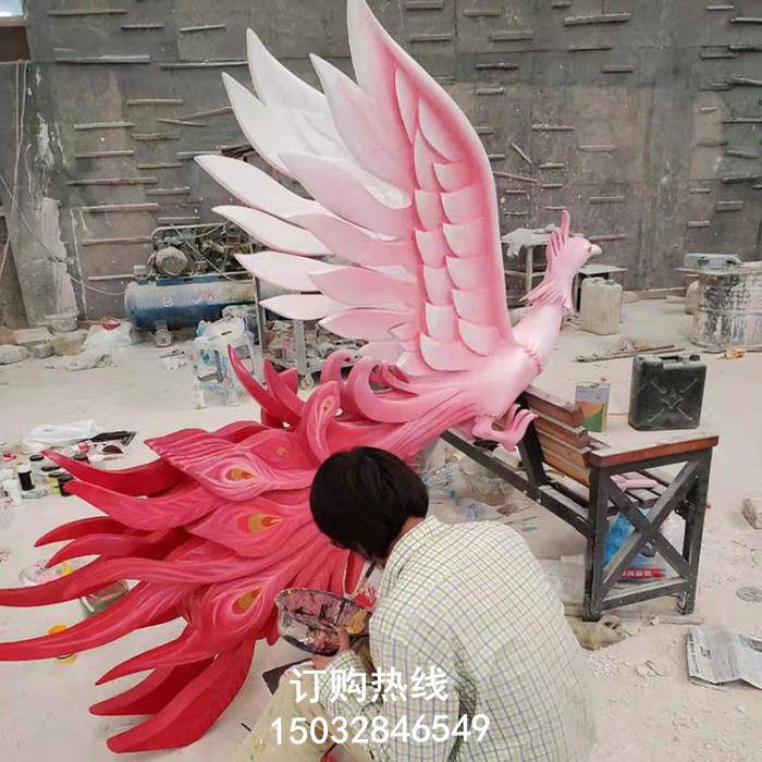 切面火凤凰雕塑厂家 街头雕塑 景观雕塑