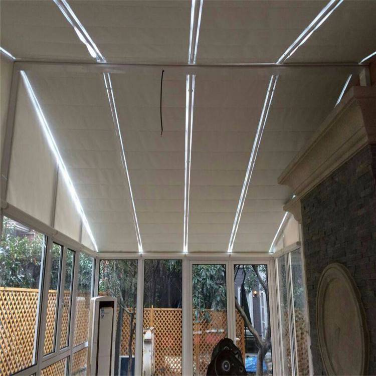 房山室内天棚帘 智能电动窗帘 环保无味