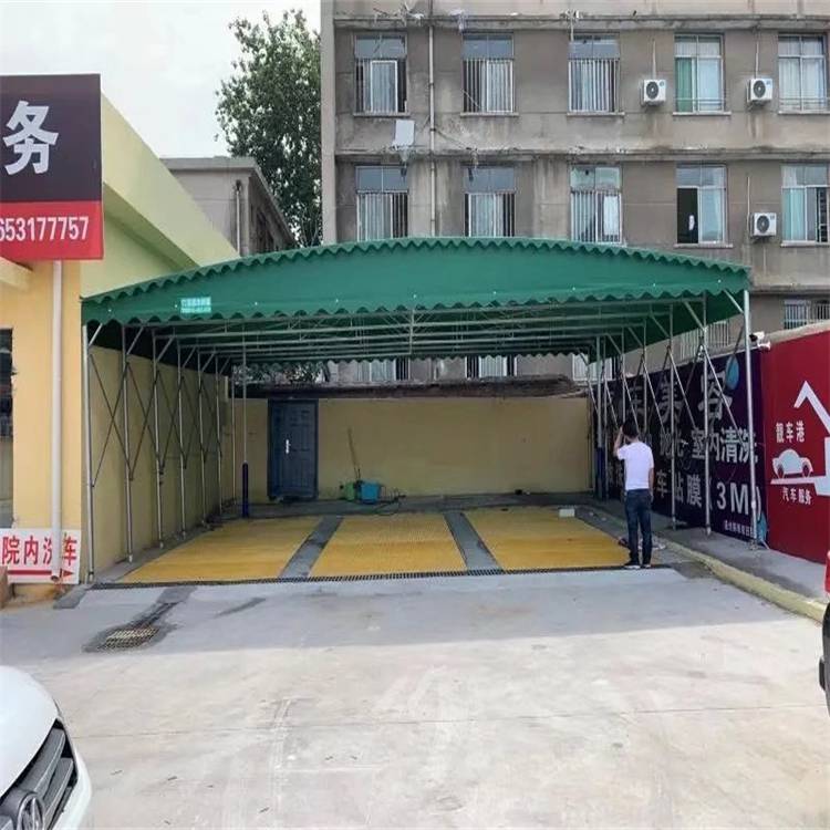 江苏赣榆 智能控制雨棚 活动推拉雨棚 遮阳环保美观
