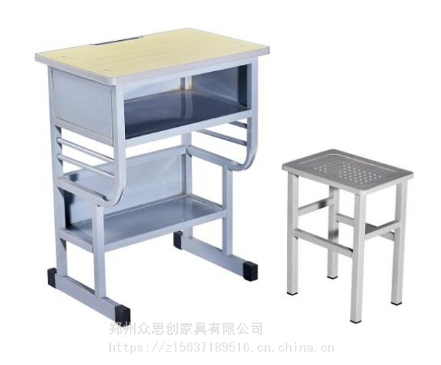 中专学生学校教室单人升降课桌凳生产厂家众思创家具