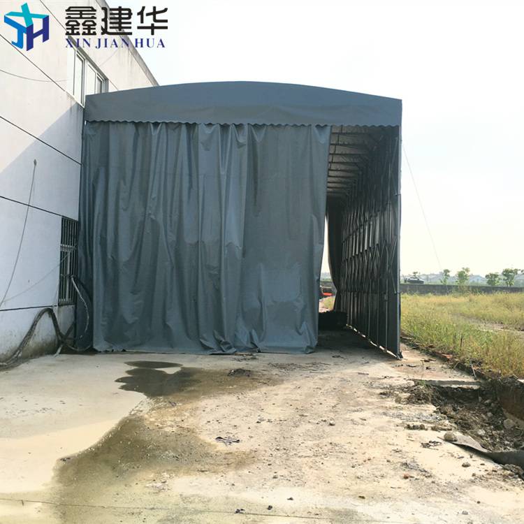 上海闸北伸缩活动雨棚带水槽工地帐篷