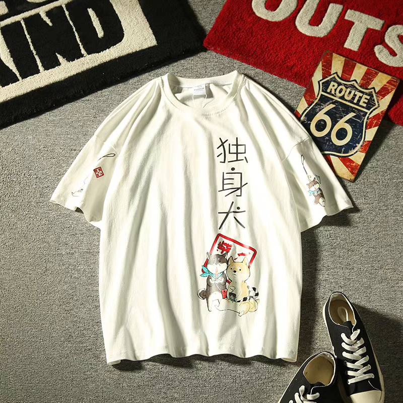 四川乐山服装城圆领套头纯棉男t恤地摊衣服4至8元处理v领杂款莫代尔男