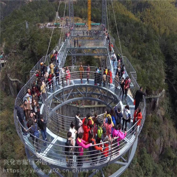 304不锈钢板材加工 山区景区河道绳索护栏 不锈钢立柱玻璃栏杆 工厂直营