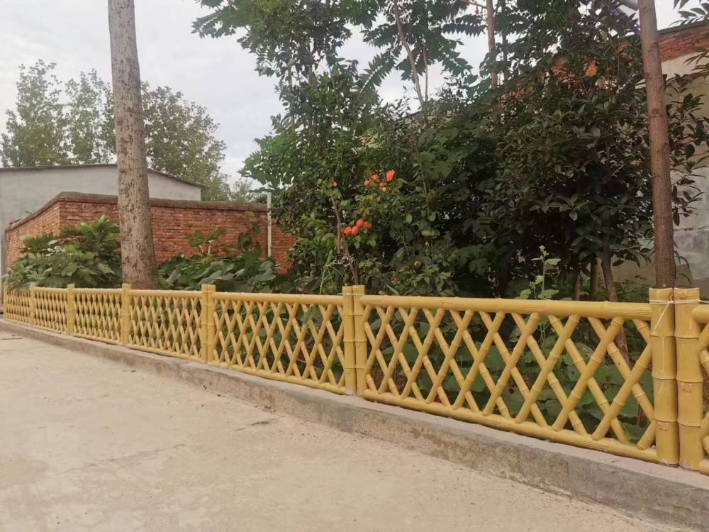 焦作沁阳菜园篱笆竹子围栏竹篱笆仿竹栅栏