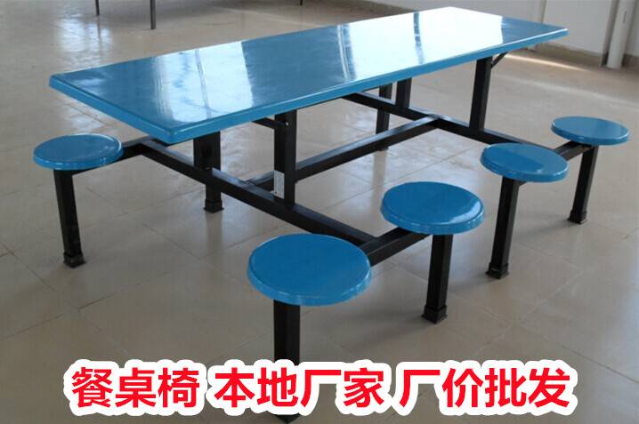 广西贵港学校食堂餐桌椅--八人位餐桌椅--组合餐桌