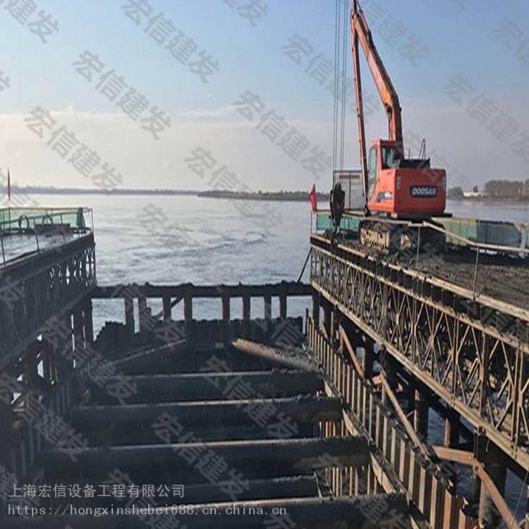 321贝雷片,200贝雷片租赁施工,宏信在全国各省均参与过钢栈桥施工项目