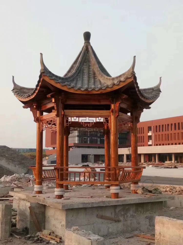 江苏徐州防腐木凉亭价格凉亭防腐木报价防腐木木屋别墅