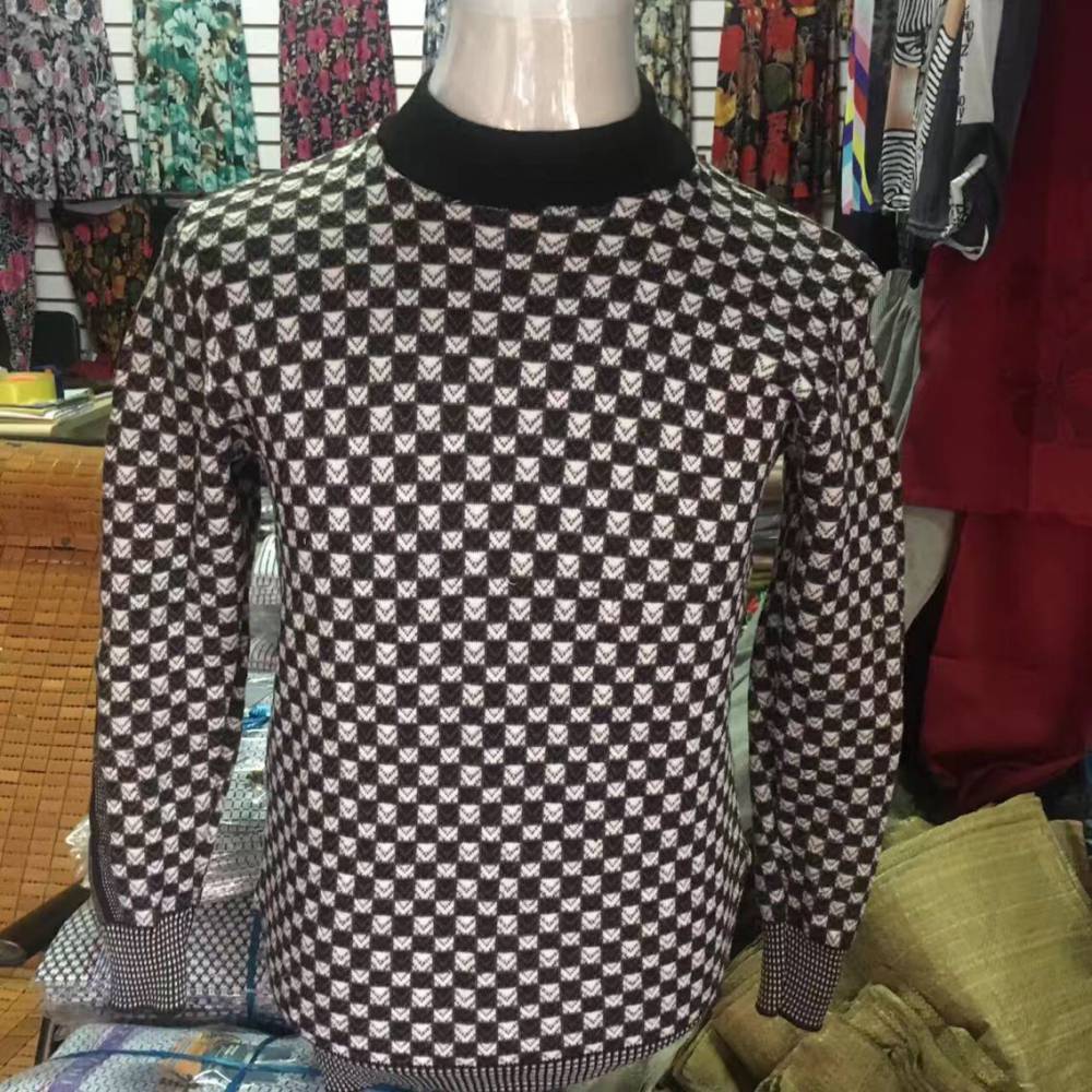 保暖毛衣休闲长袖圆领外贸出口T恤服装批发秋装库存长袖男装t恤