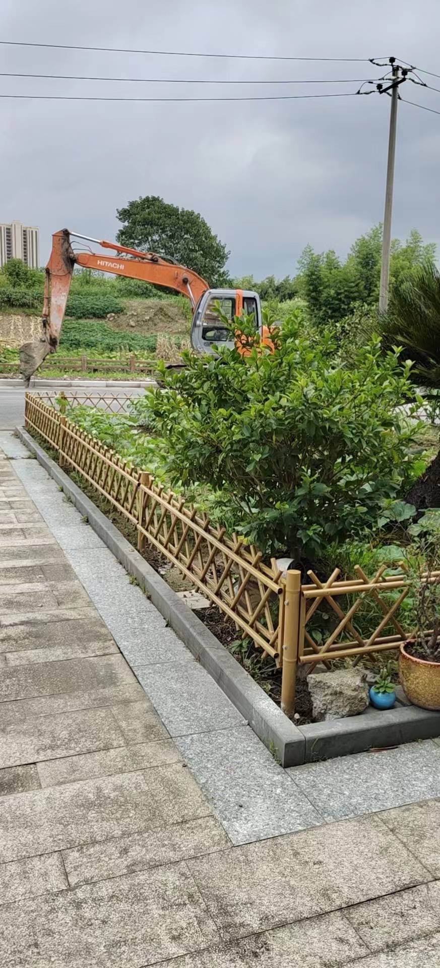 乐山峨边新农村栅栏竹子护栏竹篱笆仿竹栅栏