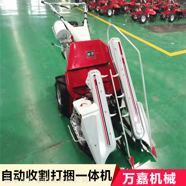 家用自动收割打捆机前置式水稻割捆机图片热销水稻小麦收割割捆图片