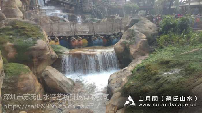 瀑布景观雕刻假山仿真假山制作喷水假山