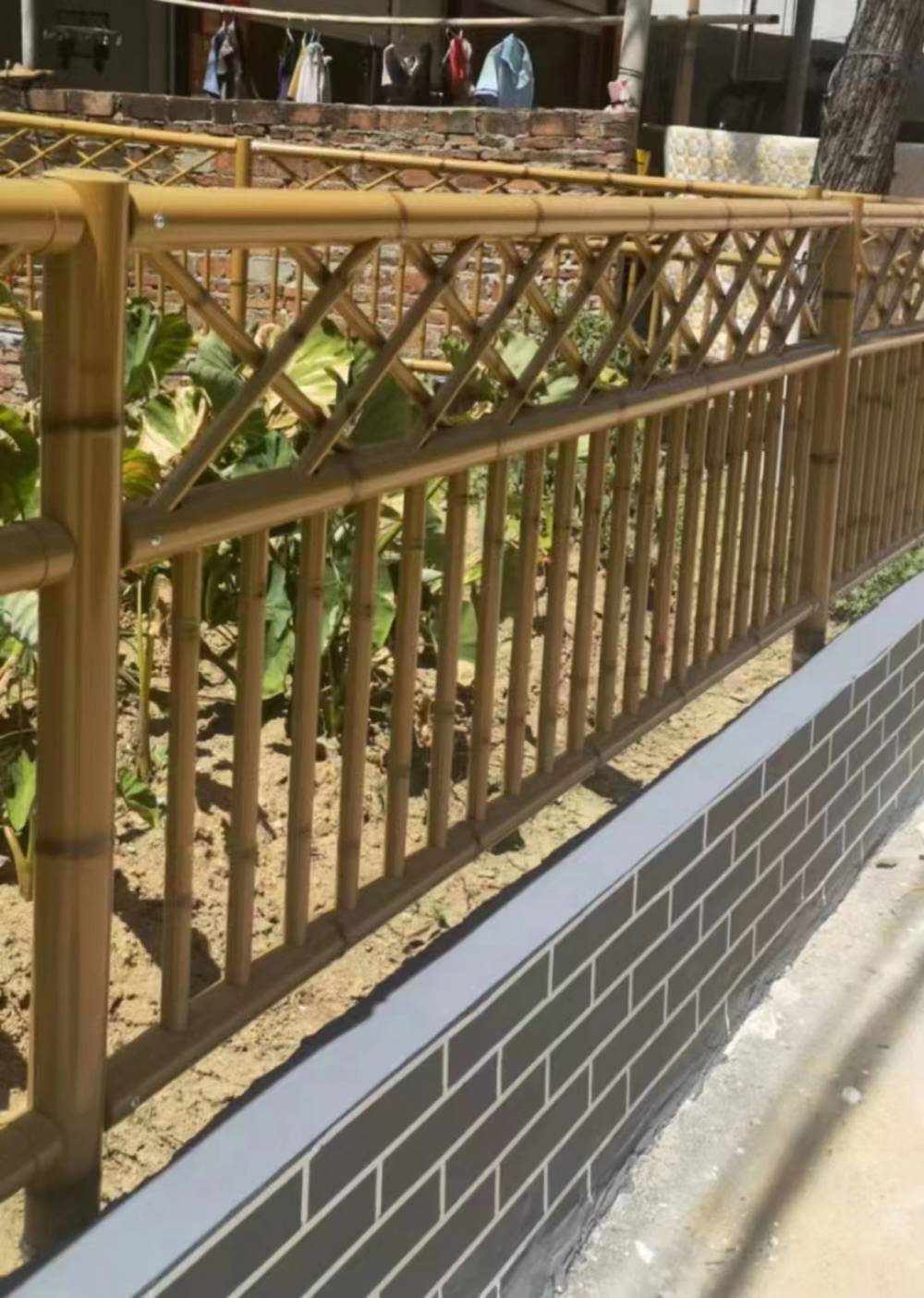 石家庄行唐仿竹篱笆防腐竹围栏竹篱笆仿竹栅栏