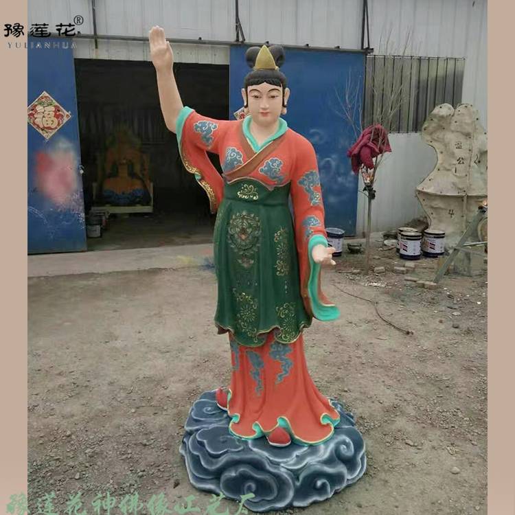 道教雷电菩萨神话 雷公电母佛像 闪电娘娘塑像 雷祖道教塑像