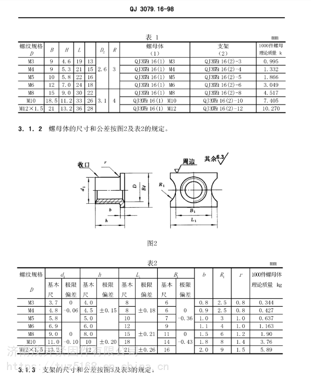 航空航天不锈钢游动双耳托板自锁螺母