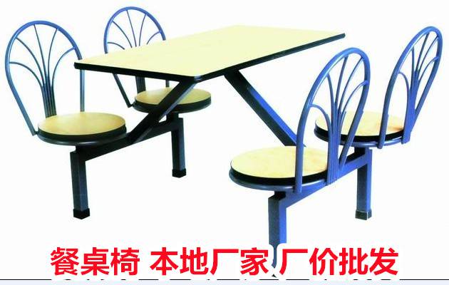 广西河池实木餐桌椅--公司员工食堂餐桌椅--4人6人8人位