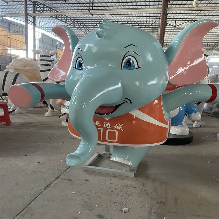 玻璃钢卡通猴雕塑 青海耗牛餐馆形象摆件 玻璃钢卡通动物造型