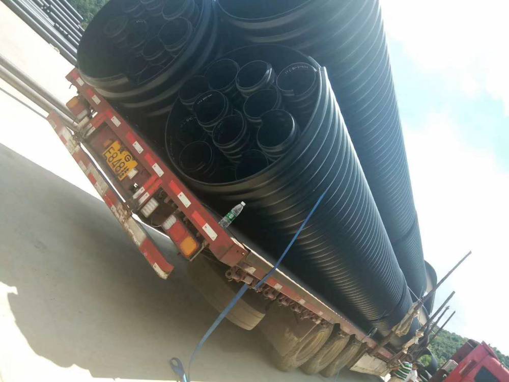 云南省丽江市玉龙纳县HDPE钢带增强波纹管-HDPE缠绕波纹管-钢带缠绕管