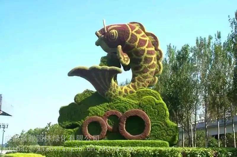 四川达州绿雕施工方案 ,斑马、长颈鹿创意真植物绿雕