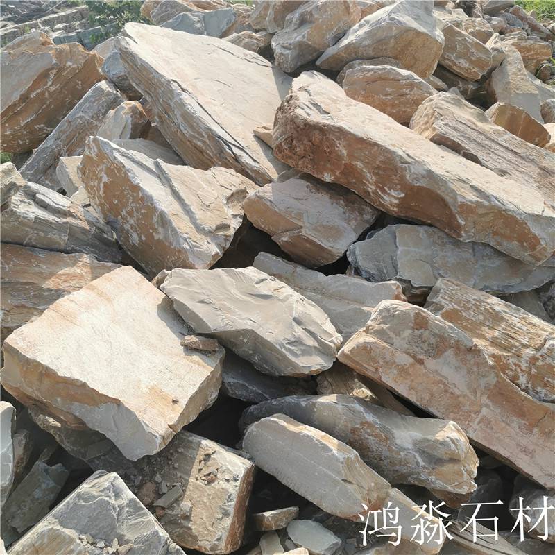 黄锈石垒墙石 碎拼垒墙石供应 黄木纹垒墙石供应
