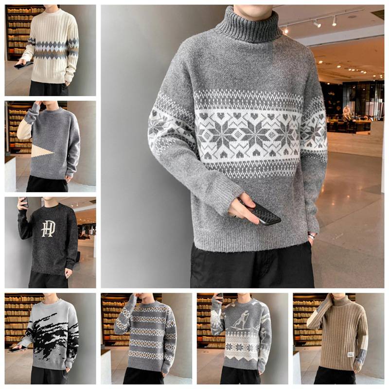 保暖毛衣休闲长袖圆领外贸出口T恤服装批发秋装库存长袖男装t恤