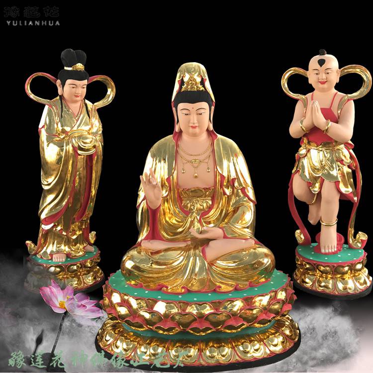 玻璃钢雕塑厂家 观音菩萨雕塑厂家 南海观音塑像 白衣观音佛像
