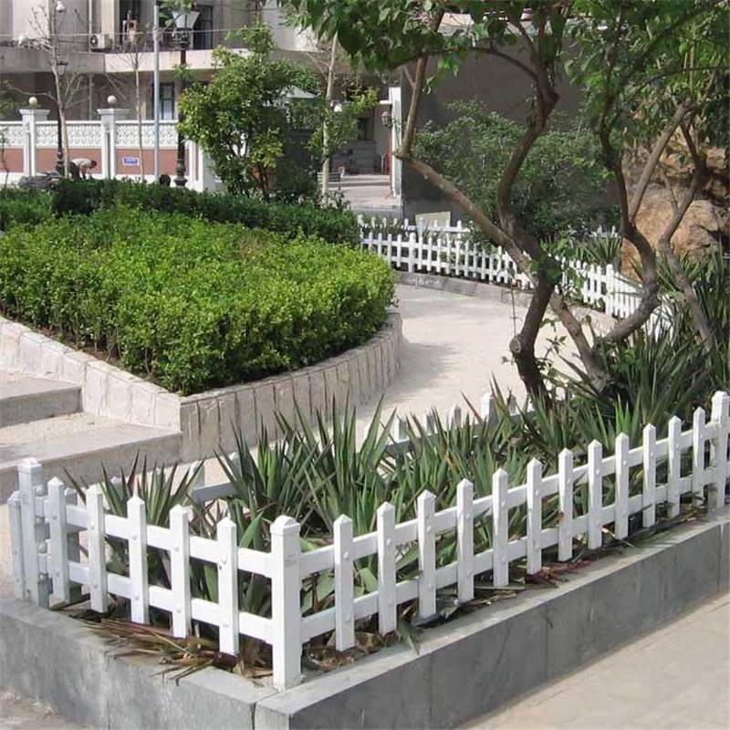 花池绿化围栏白色塑钢护栏公园花草隔离栏杆