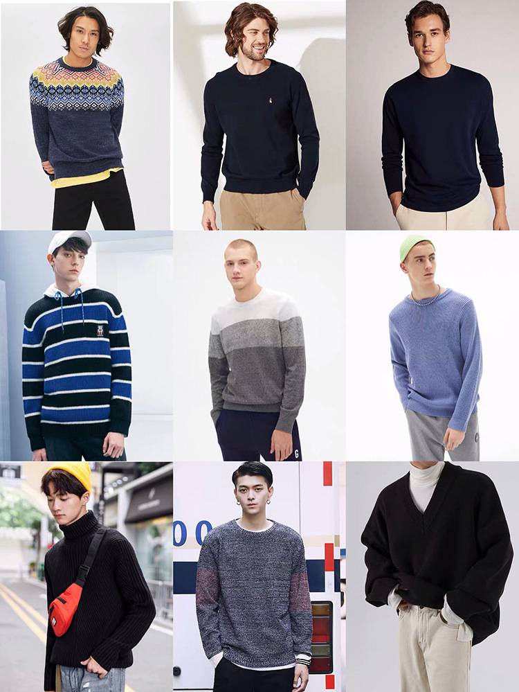 保暖毛衣休闲长袖圆领外贸出口T恤服装批发秋装库存长袖男装t恤