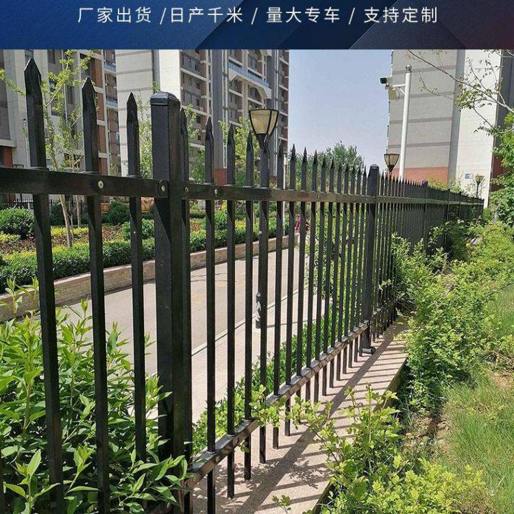 定制锌钢防撞围栏学校工厂防盗通透式栏杆世跃金属