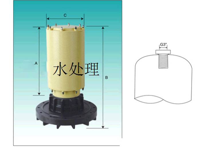 布水器螺纹布水器4寸侧装上下布水器500900mm直径玻璃罐体