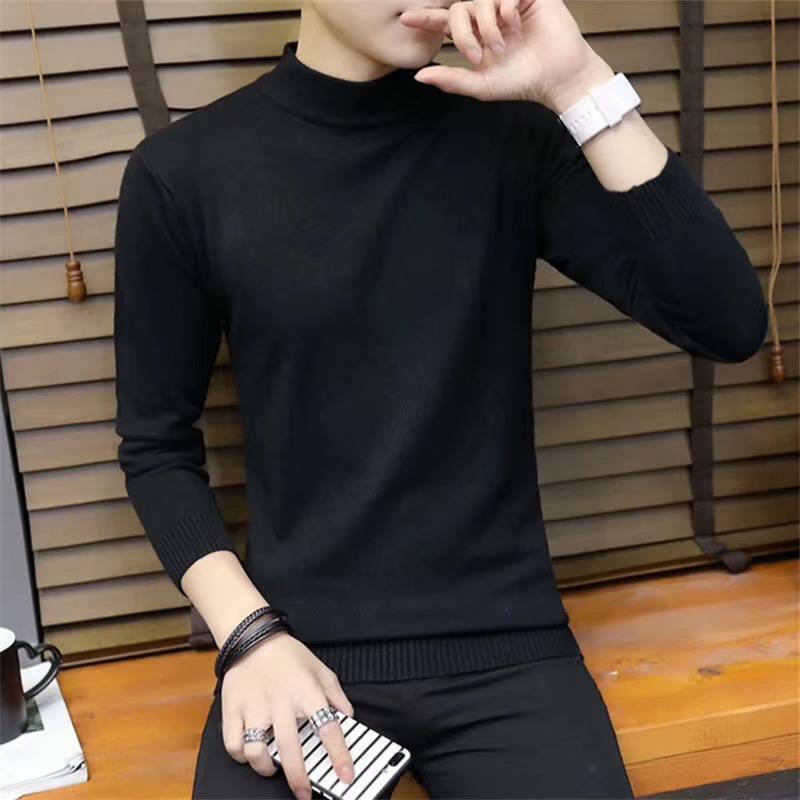保暖毛衣休闲长袖圆领外贸出口T恤服装批发秋装库存长袖男装t恤