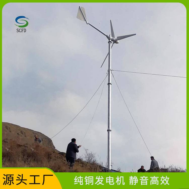金家庄养殖风力发电机 1千瓦风力发电机 发电系统