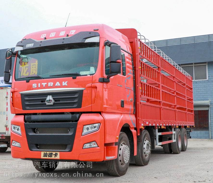 中国重汽汕德卡sitrakg5重卡340马力8x496米栏板载货车