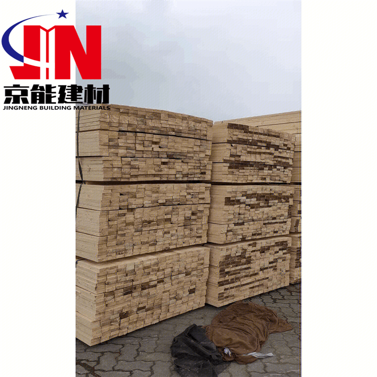 天津东丽3×6枕木木材市场辐射松京能建材
