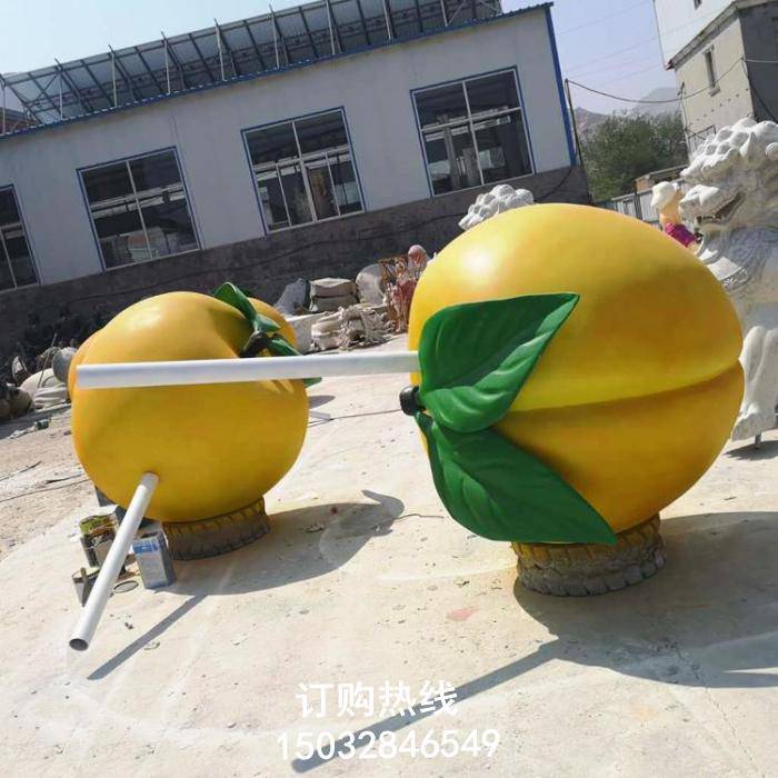 仿真立体寿桃雕塑 欧式风格 灯光寿桃雕塑厂家