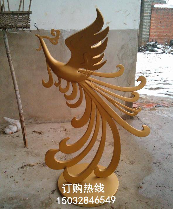 水景火凤凰雕塑厂家 欧式风格 户外摆放