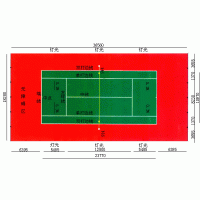 海口标准网球场尺寸