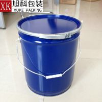 上海旭科20l蓝桶加厚化工钢桶50s铁箍桶美标5加仑冷冻油桶20kg涂料桶