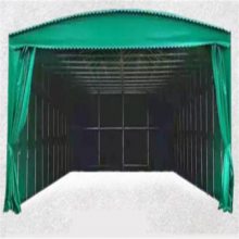 大型电动户外仓库过道活动停车棚排档遮阳伸缩雨棚