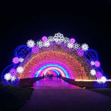 南京灯光节大型户外公园通道时光隧道拱门创意灯光节造型灯led彩灯