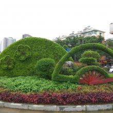 城市广场造型景观绿雕仿真绿植造型立体花坛五色草景观雕塑