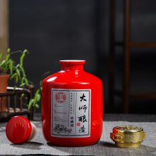 2斤3斤5斤装红色陶瓷酒瓶酒坛子密封酒壶空瓶酒具大师酿造小酒罐