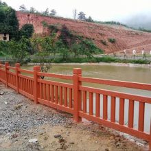 鑫天艺供应水泥仿木护栏 河岸防护栏*景观仿木栏杆