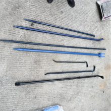 【冀北65猛钢尖尾六角撬棍铁路道钉起子22*1200mm羊角起钉器圆撬杠