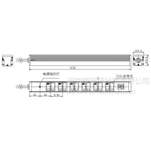 供应施禄德pdu s7-01a06 6位万用孔加指示灯 3米线 16a*