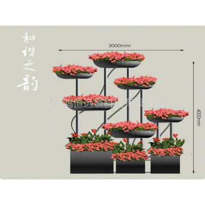 供应组合花箱 景观花柱 立体花坛 城市小品 花器 花塔