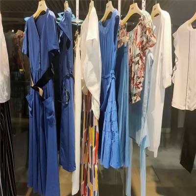 2021年夏季时尚连衣裙品牌折扣女装 广州白马货源品牌折扣女装零库存
